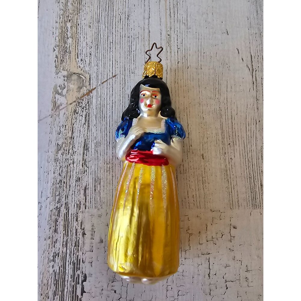 Vintage inge glas Snow‎ White dwarfs glass ornament Xmas tree